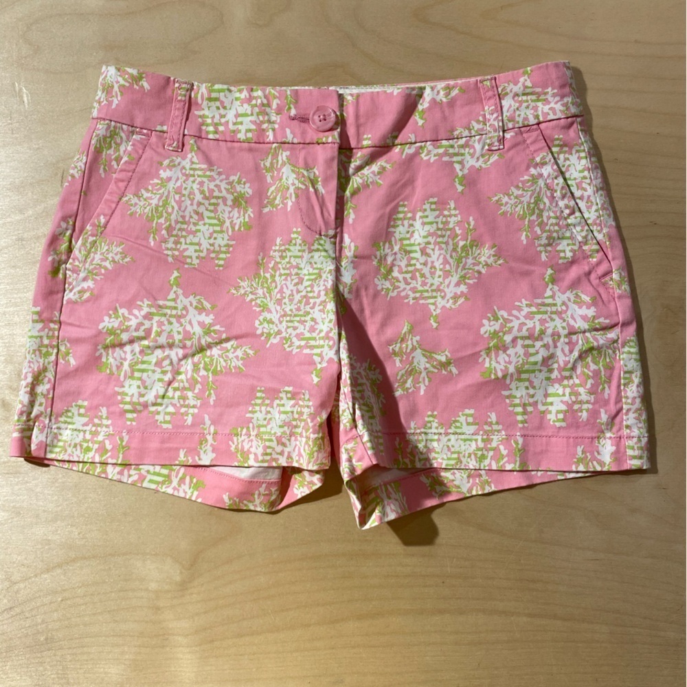 Crown & Ivy Pink and Green Patterned Women's Shorts 2P (OB)
